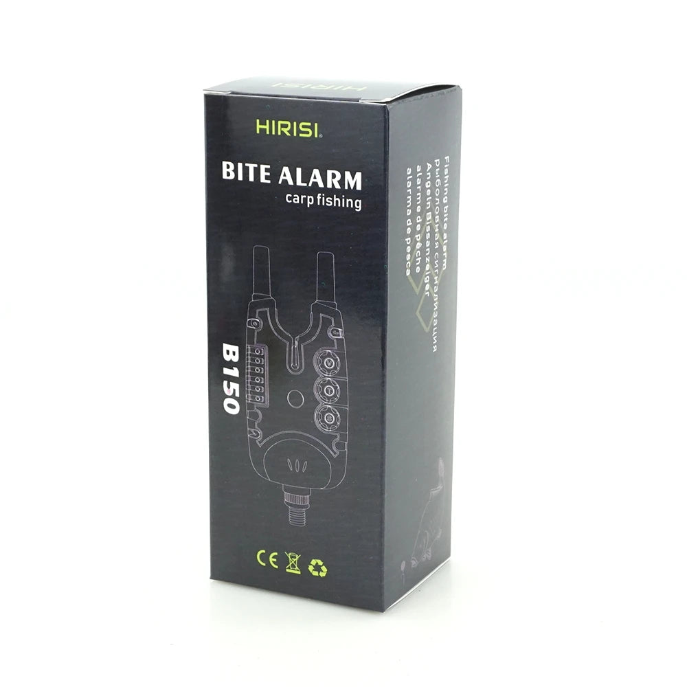 Hirisi Carp Fishing Bite Alarm B150 with LED Light Tone Volume Sensitivity