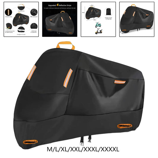 Motorcycle Cover Waterproof Dust UV Protective All-Season Motorbike Cover 300D