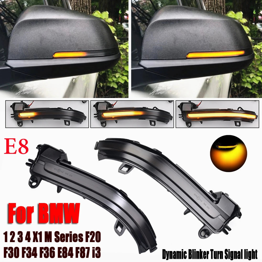 LED Dynamic Turn Signal Side Mirror Sequential Light BMW 1 2 3 4 F20 F30 X1 i3