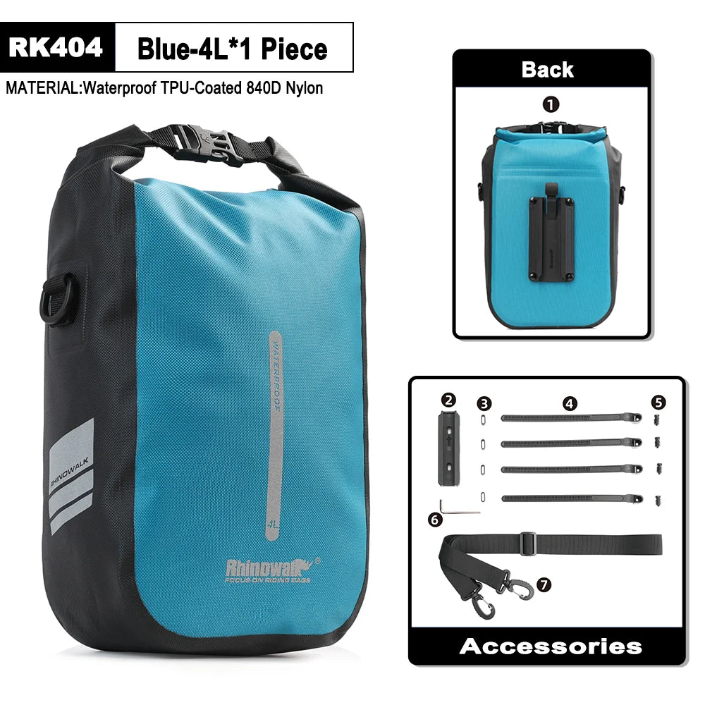Rhinowalk Waterproof 4L-6L Bike Fork Bag Quick Release Shoulder Pack MTB Road