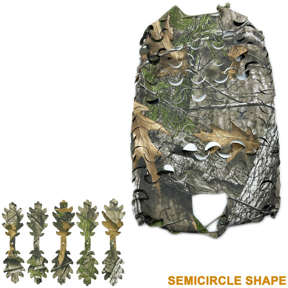 3D Camo Airsoft Helmet Cover – Laser Cut Leaf Shape or Mesh, Paintball Tactical