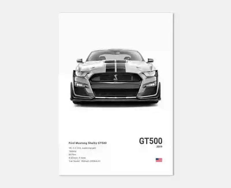 Pop Off Road Car Mancave Poster Luxury Supercar Canvas Wall Art MK1 RS GT500 GTR