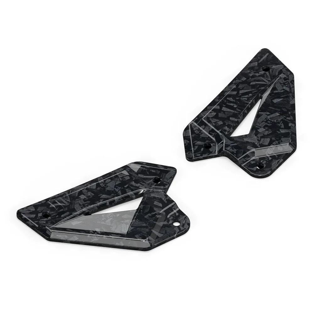 Carbon Look Heel Guard Plates For Kawasaki Z900 SE 2017-2024 Foot Pedal Covers