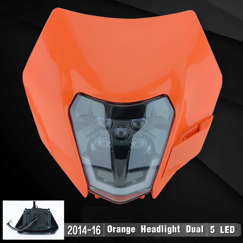 LED Headlight Plate for KTM EXC XC SX 125/250/300/450 Supermoto Enduro Bikes