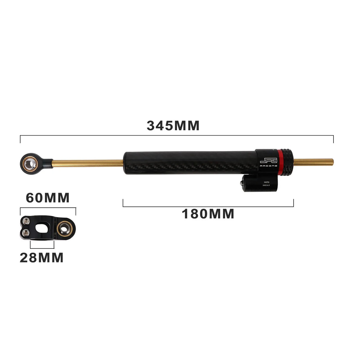 Motorcycle Adjustable Steering Damper 250 345mm Universal