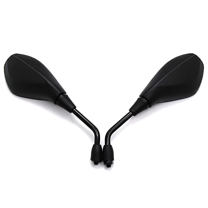 Universal Motorcycle  Mirrors - Black 10mm Pair Honda Suzuki Yamaha BMW Kawasaki