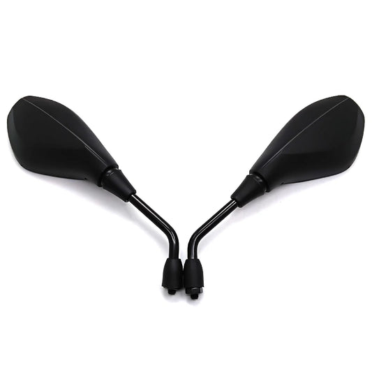 Universal Motorcycle  Mirrors - Black 10mm Pair Honda Suzuki Yamaha BMW Kawasaki
