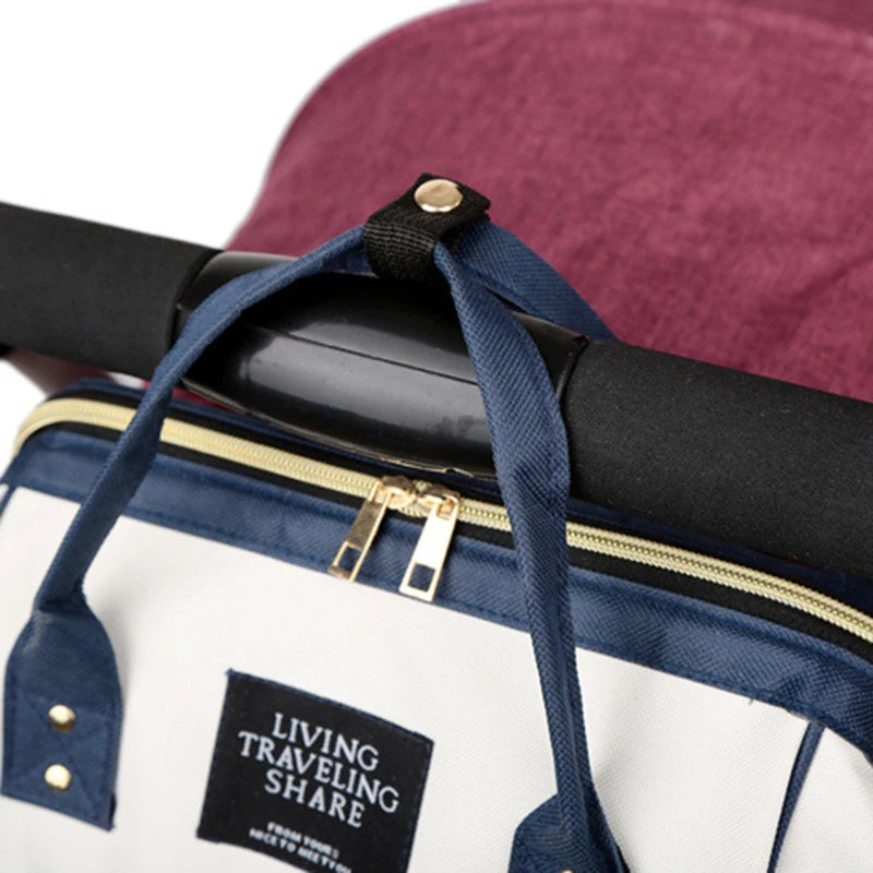 Stylish Canvas Mummy Bag - Large Capacity, Multi-Functional, Thermal Insulation