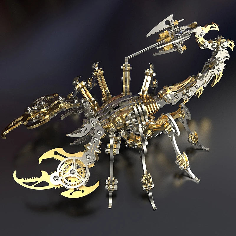 3D Scorpion Metal Puzzle Steampunk Insect Model Kit - 454 PCS DIY Model