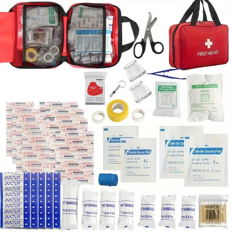 Durable Emergency First Aid Kit – Home, Office, Car, Travel, Camping Use