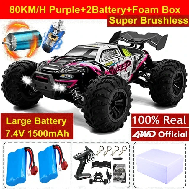 4WD RC Car 1:16 Off-Road  35KMH Brushed / 70KMH Brushless High-Speed truck 4x4