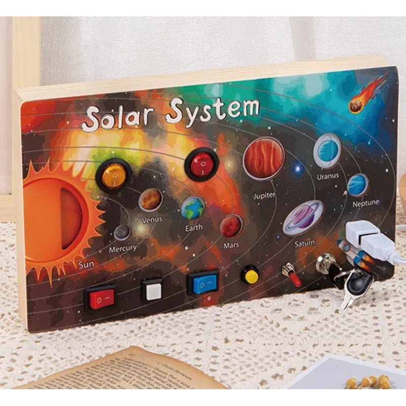 Montessori Busy Board LED Circuit Autism Sensory Cognitive Skill & Fine Motor Toy