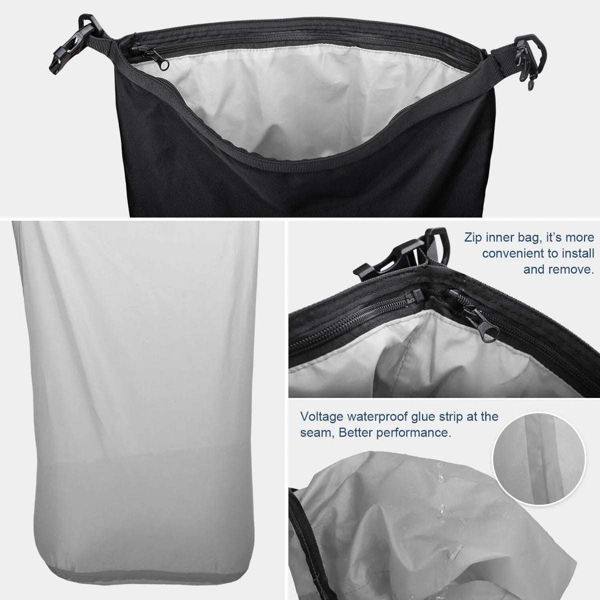 Rhinowalk Motorcycle Saddle Luggage Waterproof Rear Seat Bag 10L 20L 30L