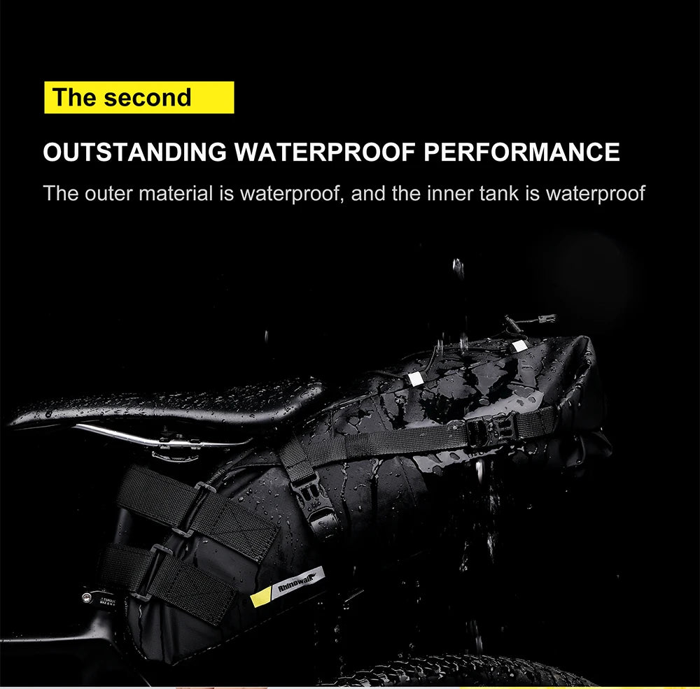 Waterproof Bicycle Saddle Bag Rear Pannier MTB Road Bike Tail Bag 10L 13L