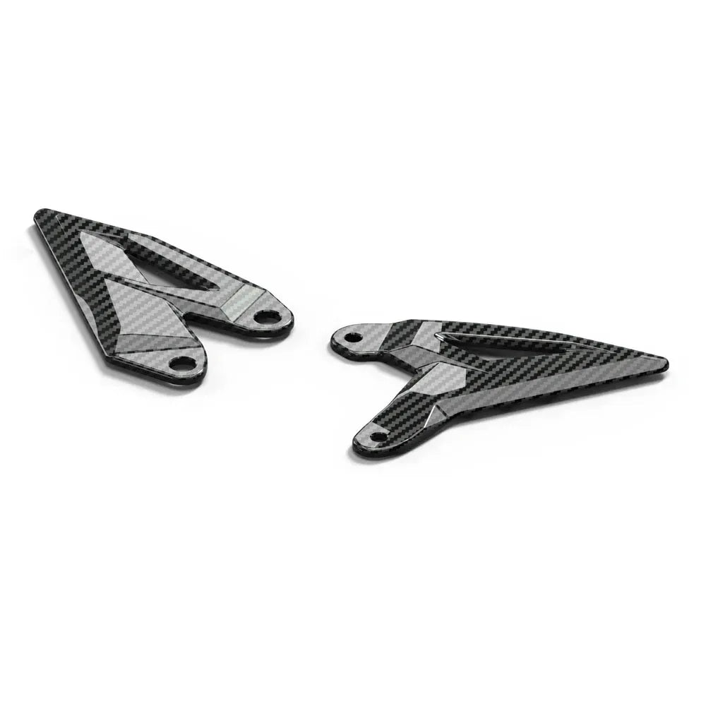 Carbon Fiber Look Foot Peg Heel Guard Protector Set For Kawasaki Ninja400 Z400
