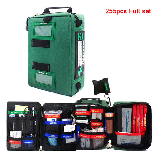 255pcs Large First Aid Kit Emergency Medical Bag, CPR kit for Home, Car, Outdoor