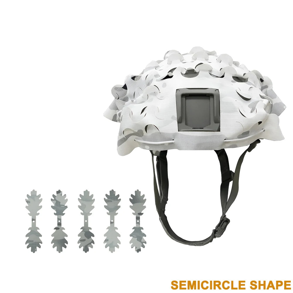 3D Camo Airsoft Helmet Cover – Laser Cut Leaf Shape or Mesh, Paintball Tactical