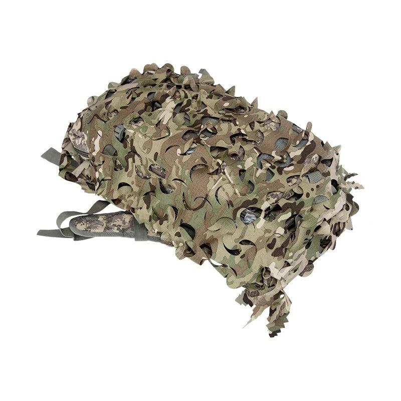 3D Camo Net Backpack Cover – Laser Cut Camouflage for Airsoft & Paintball