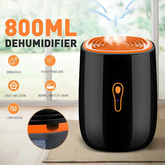 Dehumidifier Portable 800ML 25W Low Noise  Dryer Anti-Mildew Purifier UK PLUG