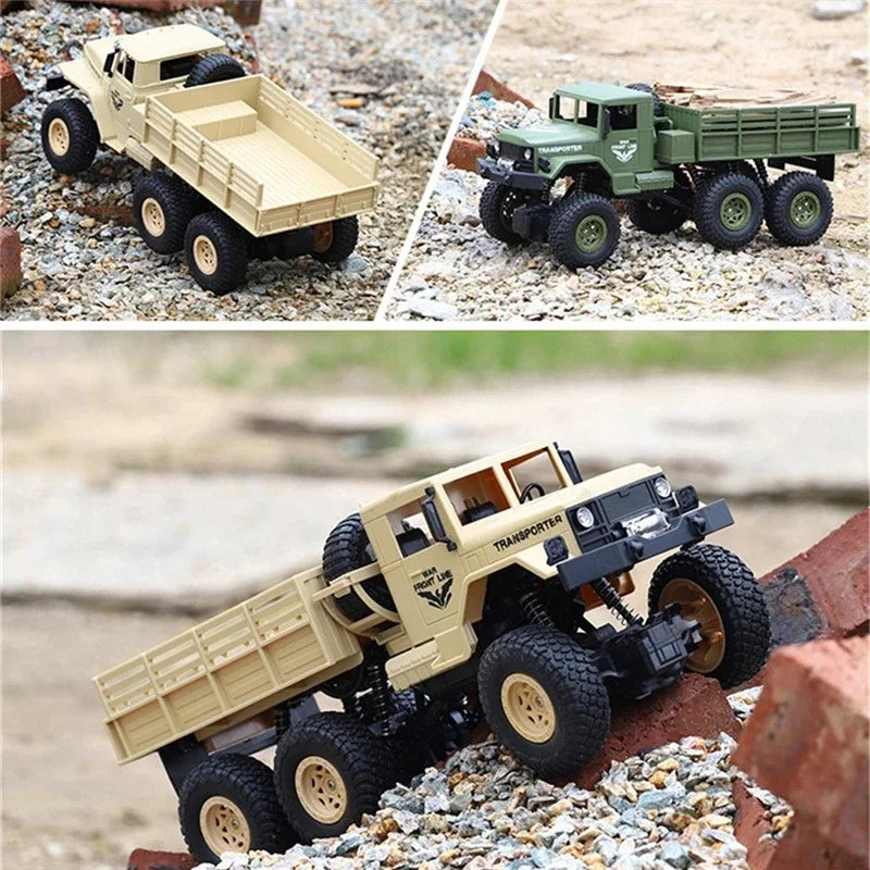 JJRC Q68 Q69 1/18 4WD Military RC Truck Off-Road RTR w/ Lights in Retail Box