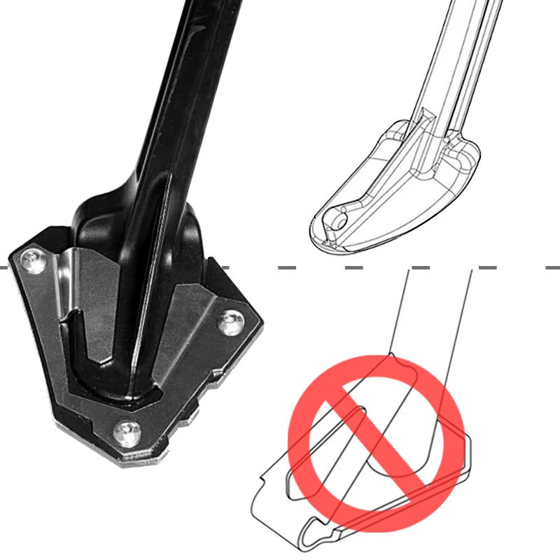 CRF1000L Side Stand Enlarger Pad for Honda Africa Twin 2016-2019 + Valve Caps