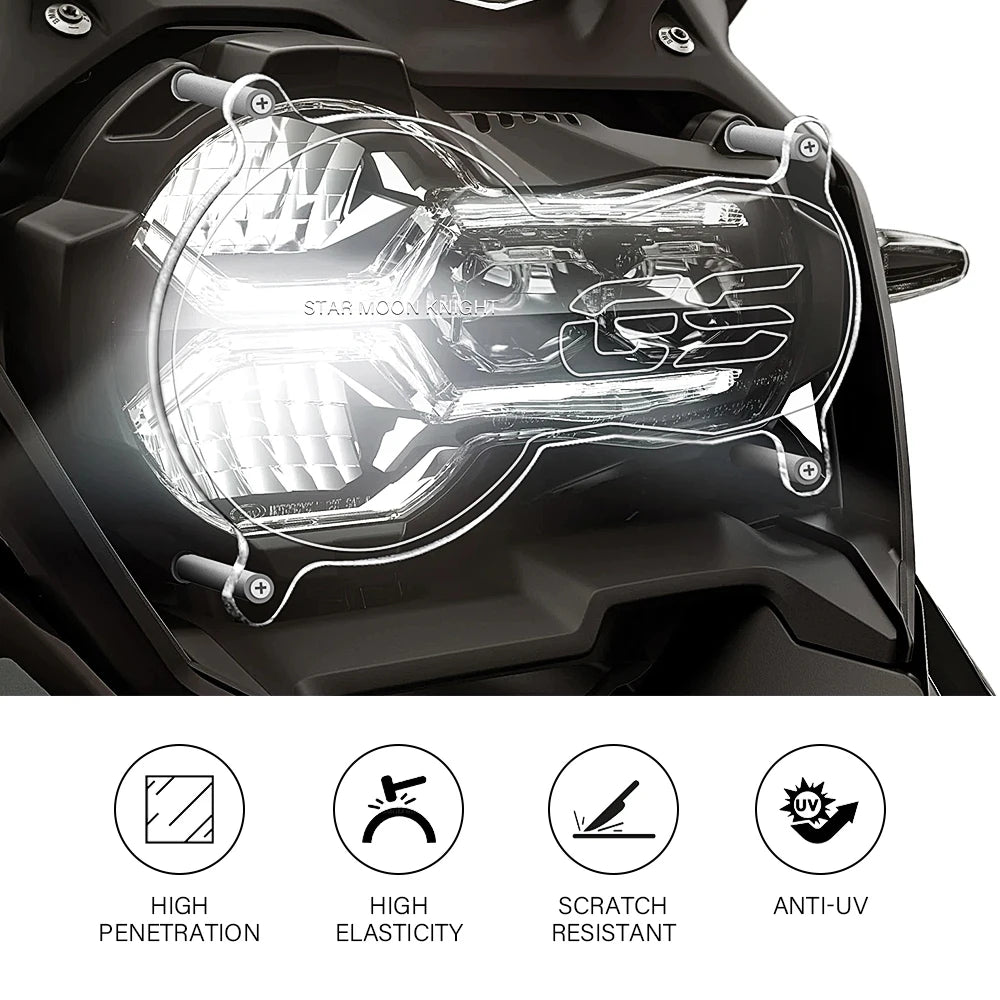 BMW R1200GS R1250GS Headlight Protector Guard 2013-2023 Acrylic Cover