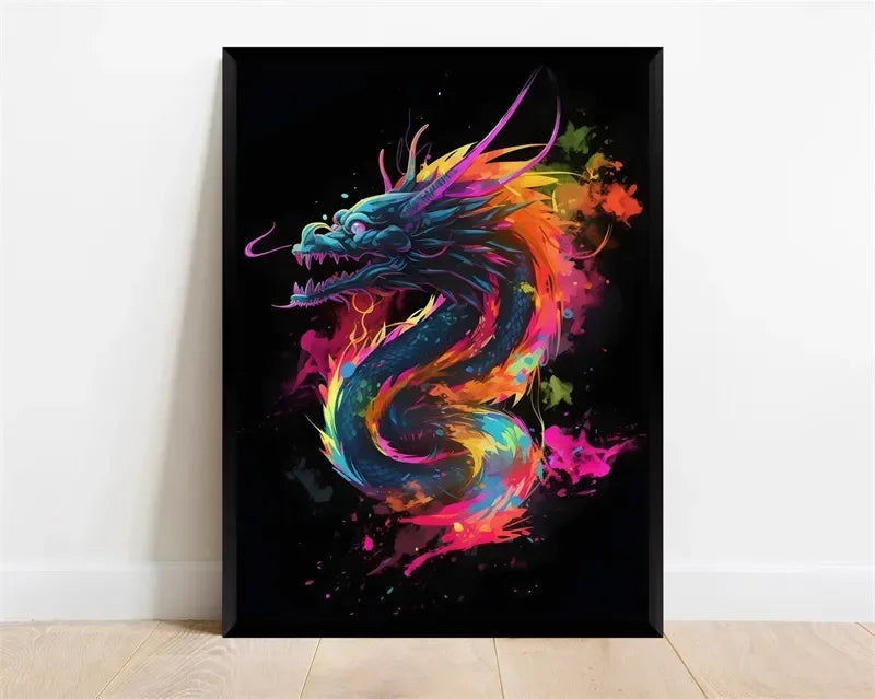 Pop Neon Video Game Character Canvas Wall Art Gamepad Headphones Gaming Room