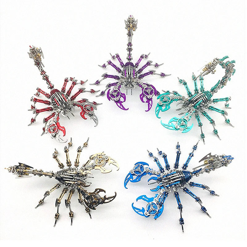 3D Scorpion Metal Puzzle Steampunk Insect Model Kit - 454 PCS DIY Model