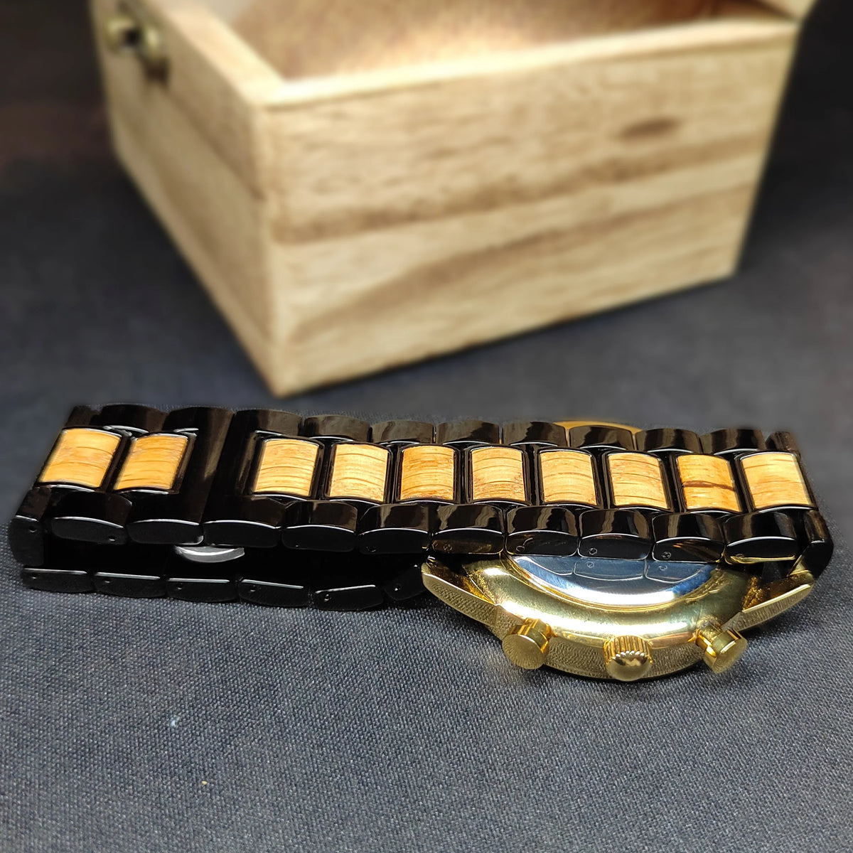 Men’s Luxury Wood Watch – Unique Chronograph Design, Luminous & Water Resistant