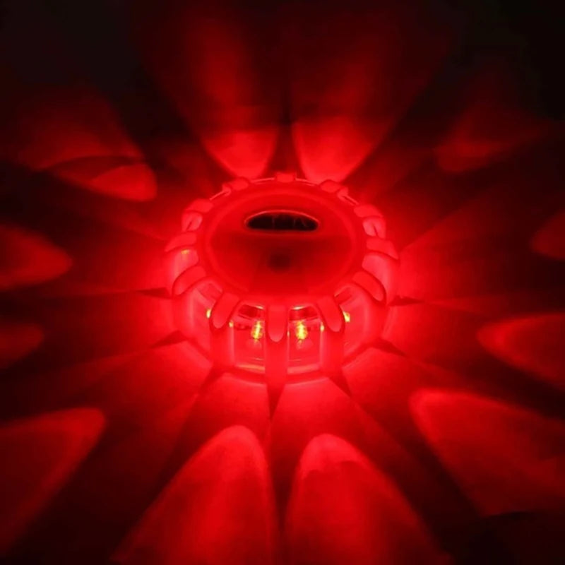 LED Warning Light Safety Flare 9-Mode Emergency Strobe Magnetic USB/Batt