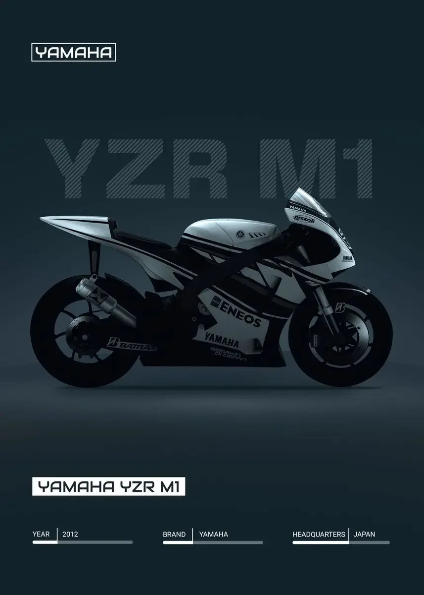 Minimalist Motorcycle Poster Art V4 S1000 RSV4 Canvas Print Mancave Office