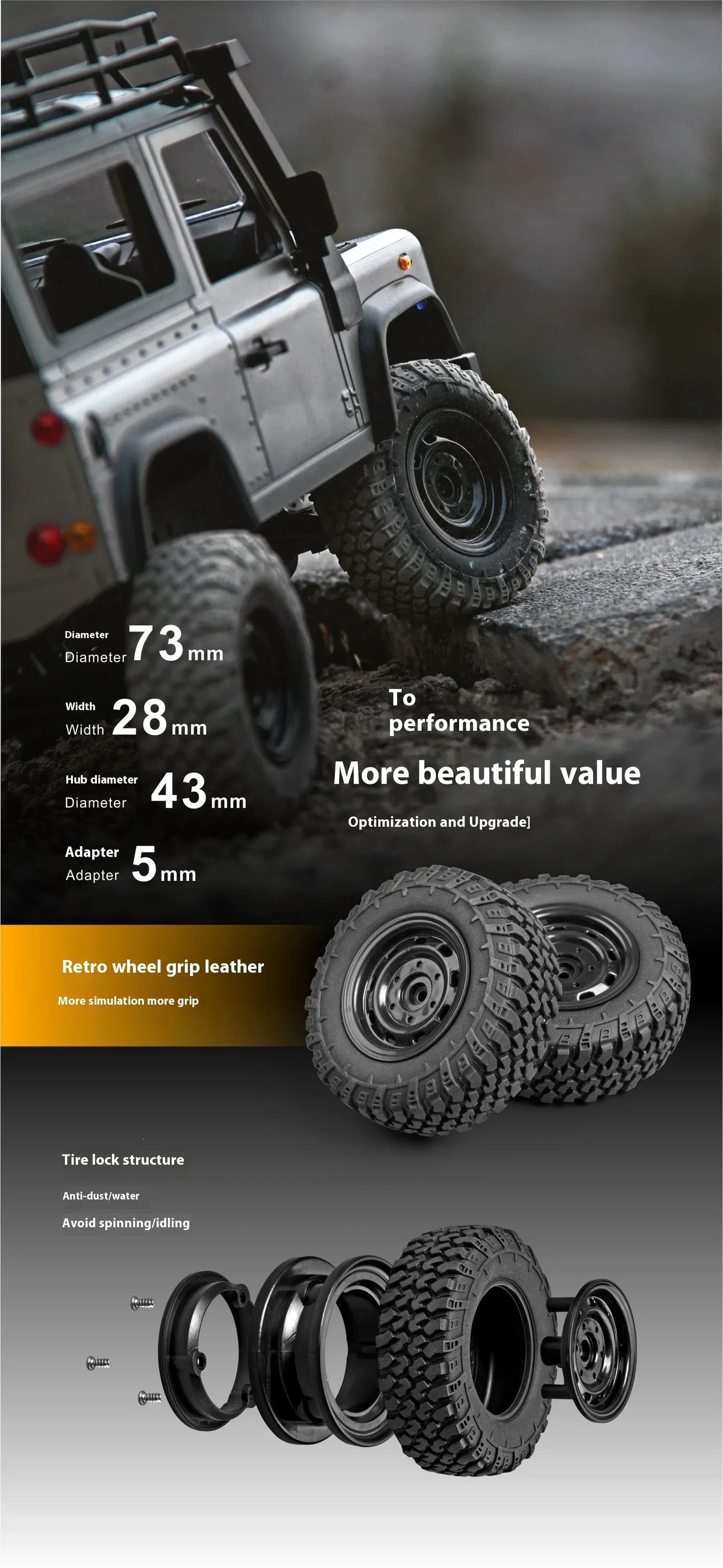 MN99S/MN98 1:12 4WD RC Defender 2.4G RTR Rock Crawler Truck 80m Range 40min
