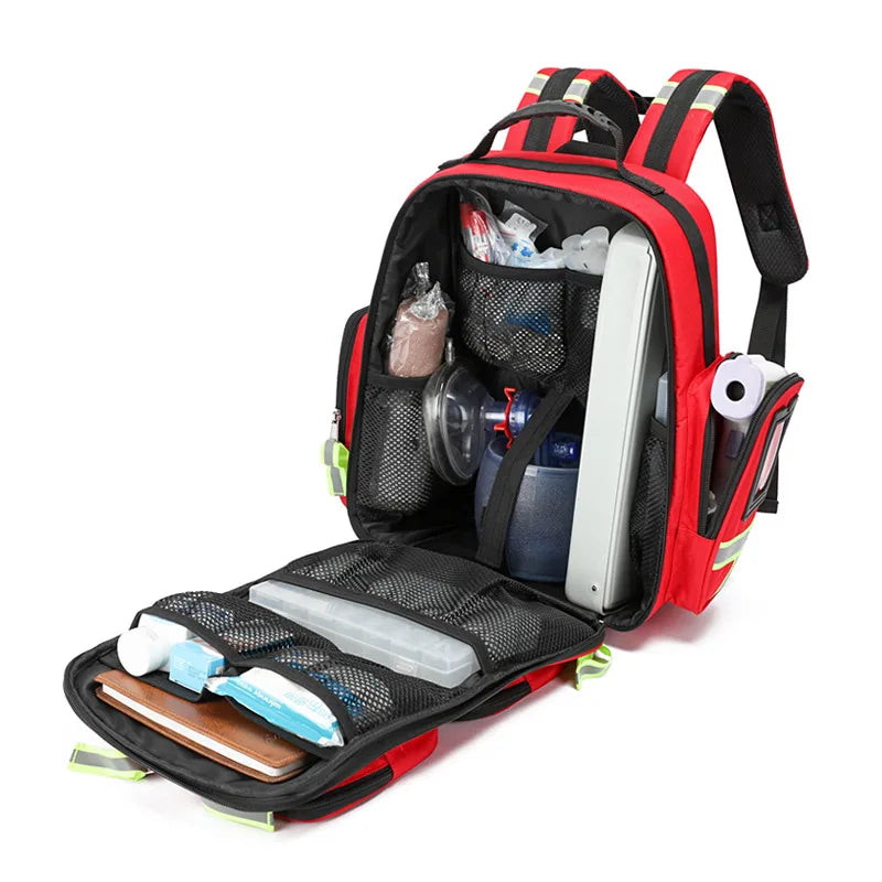 Empty First Aid Kit Backpack for Outdoor Camping & Emergency Medical Storage