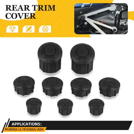 BMW R1200GS R1250GS Frame Hole Caps Plug 2014-2024 Adventure Cover 9pc set