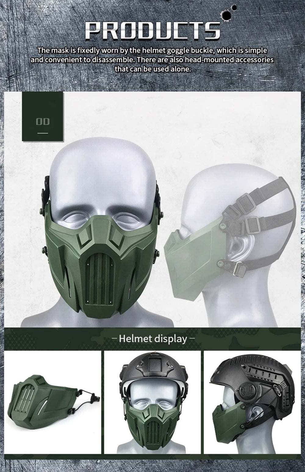 Skull Airsoft Mask Tactical Half Face Paintball CS Wargame Protective Gear