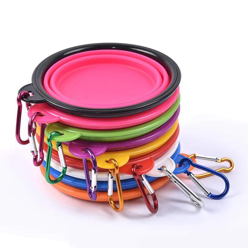 Portable Collapsible Dog Bowl 350ml –  Travel Pet Feeder, Water Dish, keep in Car