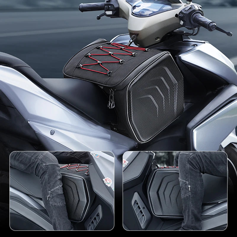 Motocentric Waterproof Motorcycle Helmet Bag Rider Backpack 25L Rear Seat Bag