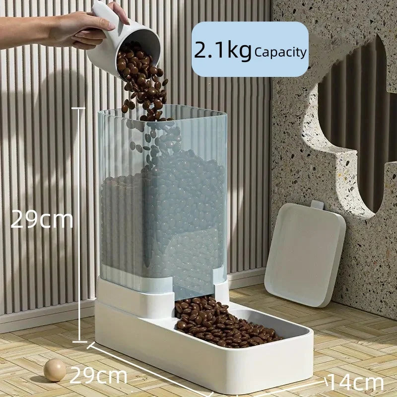 Automatic Cat & Dog Feeder Water Dispenser Gravity Pet Food Storage 3.3L / 3.8L