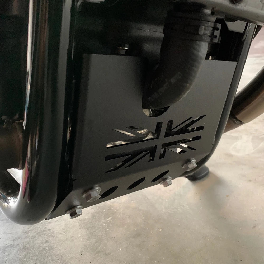 Triumph Bobber Engine Skid Plate Under Guard For Bonneville Black Chassis