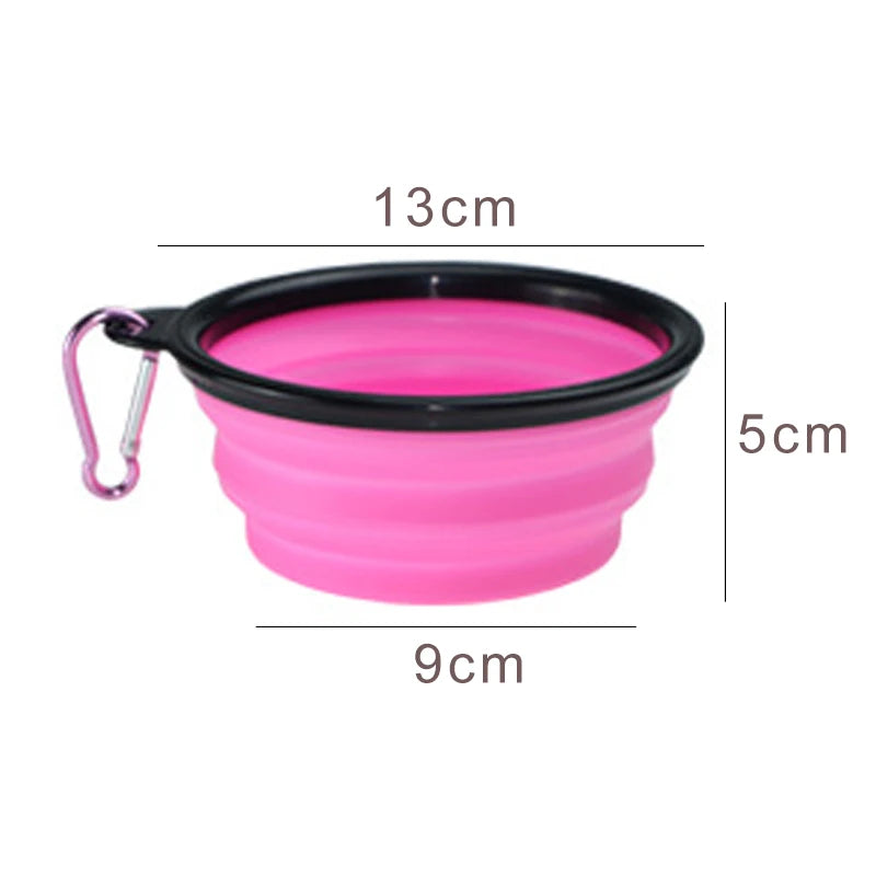 Portable Collapsible Dog Bowl 350ml –  Travel Pet Feeder, Water Dish, keep in Car