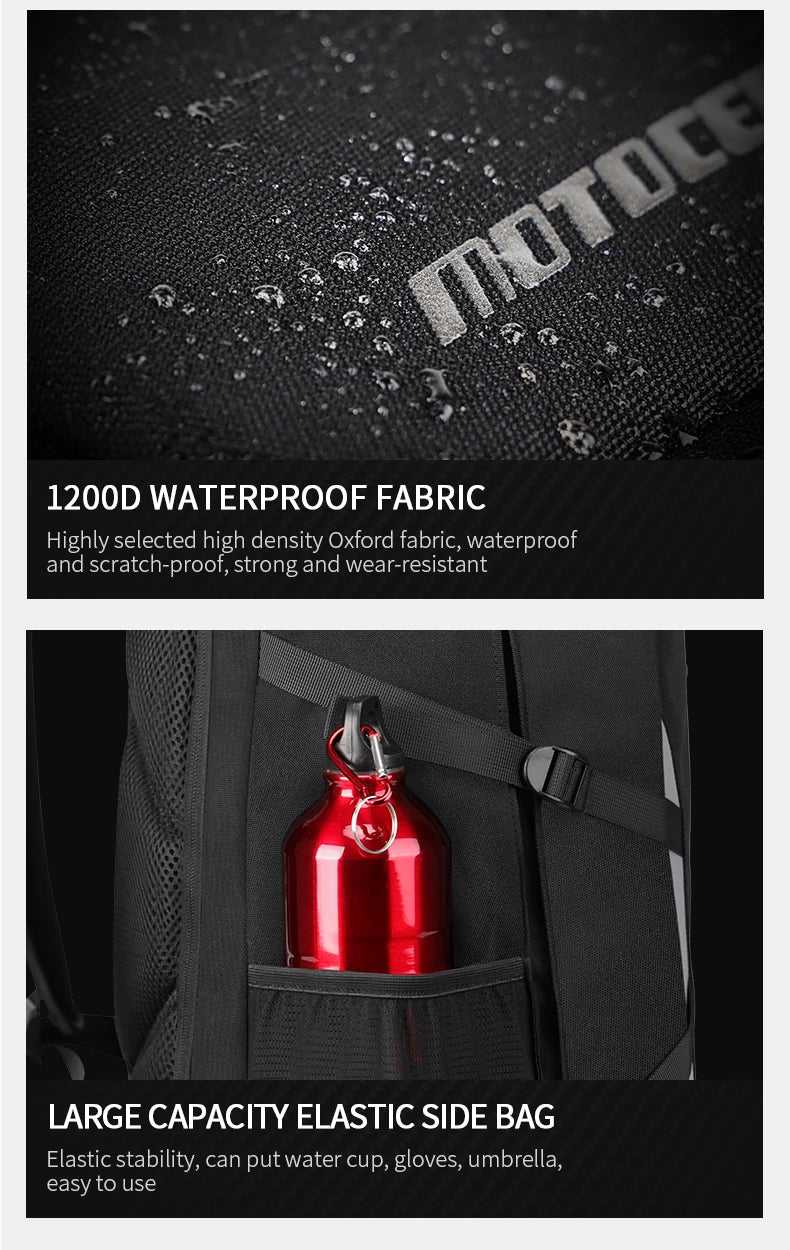 28L Motorcycle Backpack Waterproof Helmet Bag Travel Knapsack Touring luggage