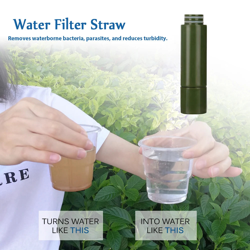 Water Filter Purifier 5000Litre Camping Hiking Emergency Survival Gear Outdoor
