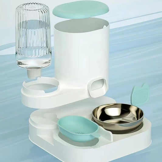 Automatic Cat & Dog Feeder with Water Dispenser | Slow Feeder Bowl for Pets