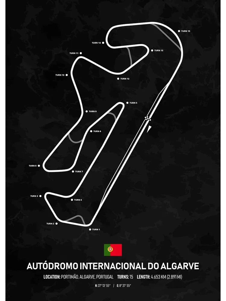 F1 Racing Track Poster Canvas Prints Monaco, Silverstone, Spa, Le Mans - Mancave