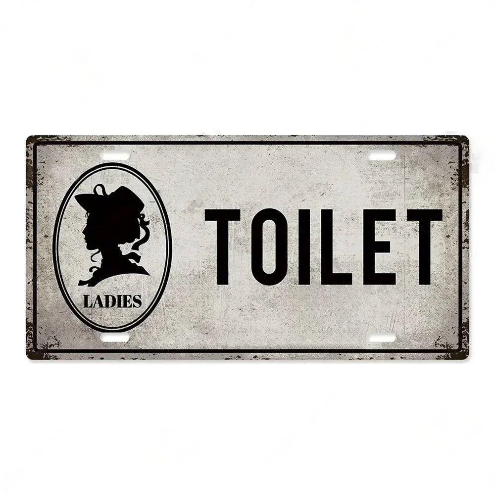 Vintage style Restroom Metal Sign Plaque Plate for Bar, Club, Toilet, Bathroom