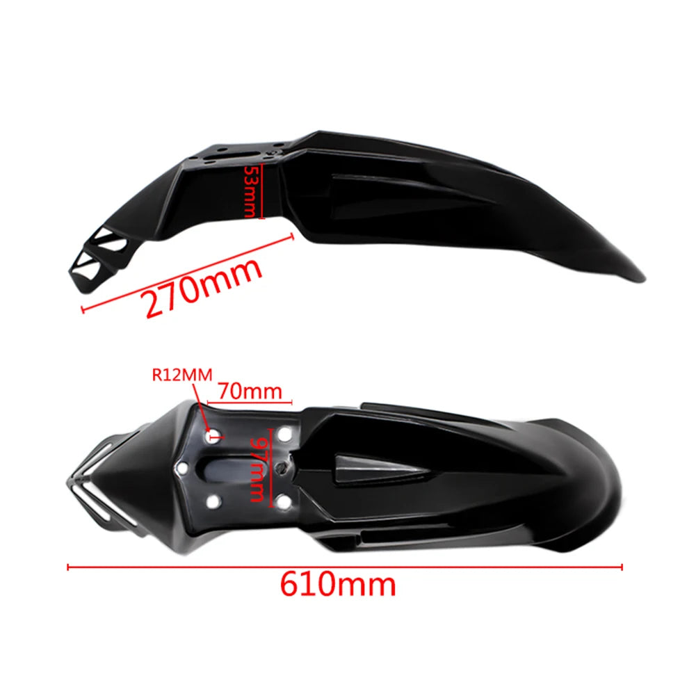Universal Motorcycle Front Fender Guard ABS Mudguard, Honda, KTM, Kawasaki,