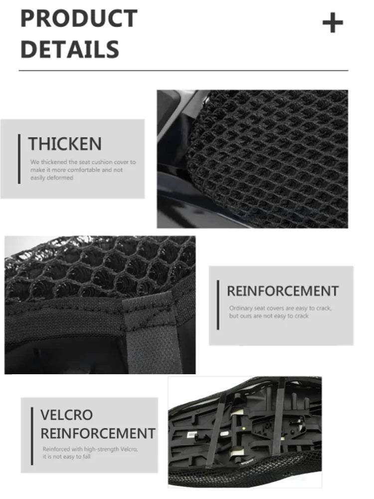 Motorcycle 3D Mesh Seat Cover Cushion Protector for HONDA CB500X All Years