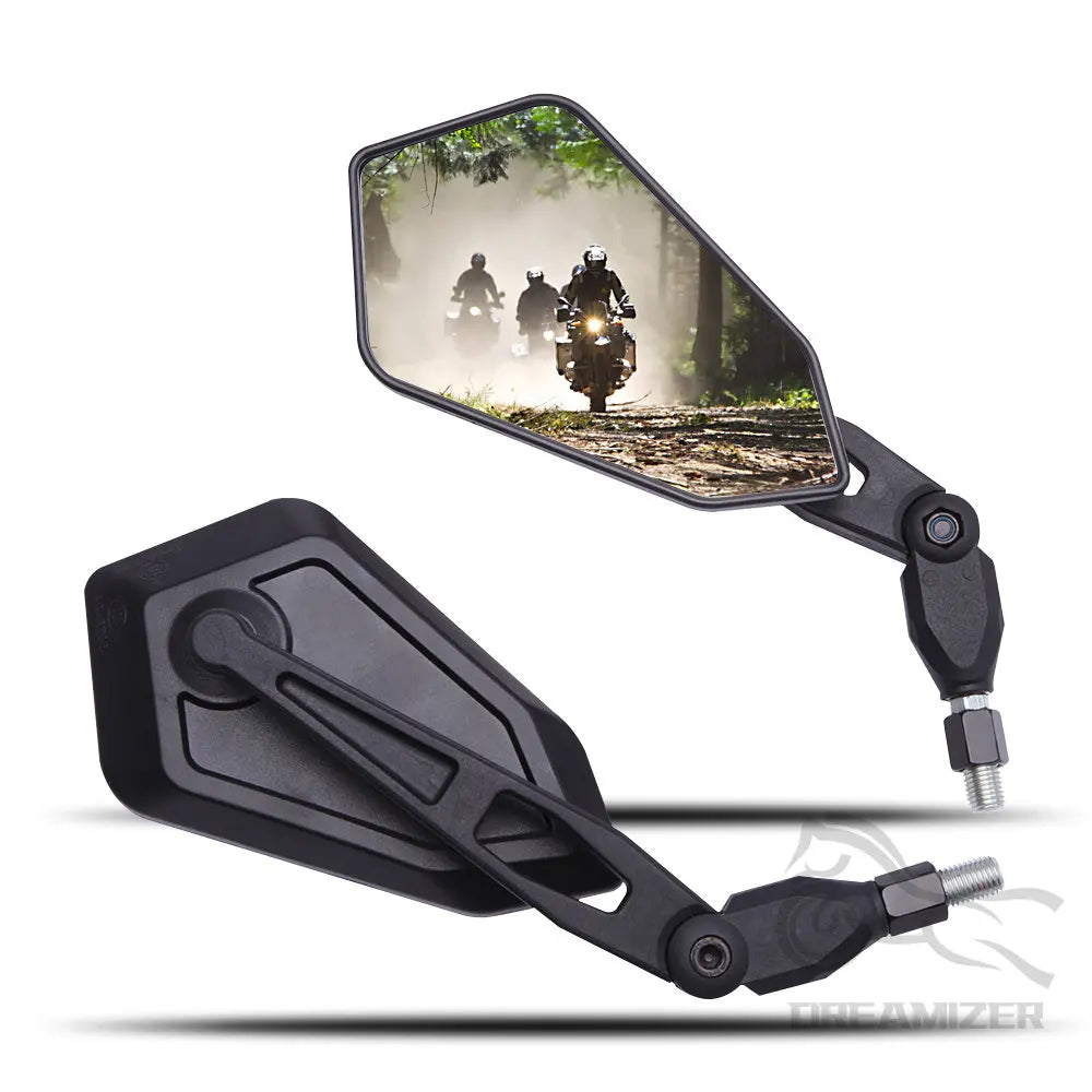 Universal M10 Motorcycle Rearview Mirrors - Honda KTM Suzuki Streetfighter ADV