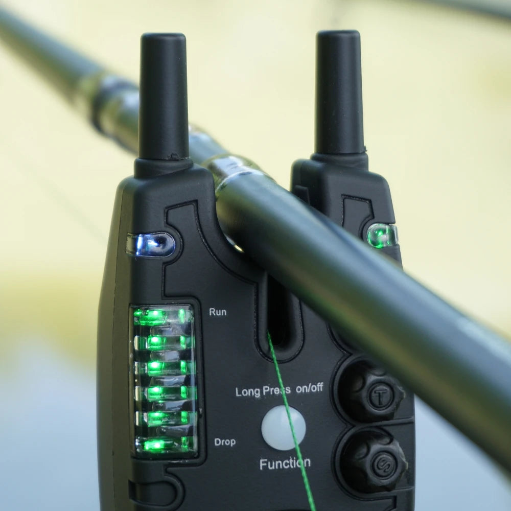 Hirisi Wireless Carp Fishing Bite Alarm Set S8 2 Way Remote Control 1+3 / 1+4