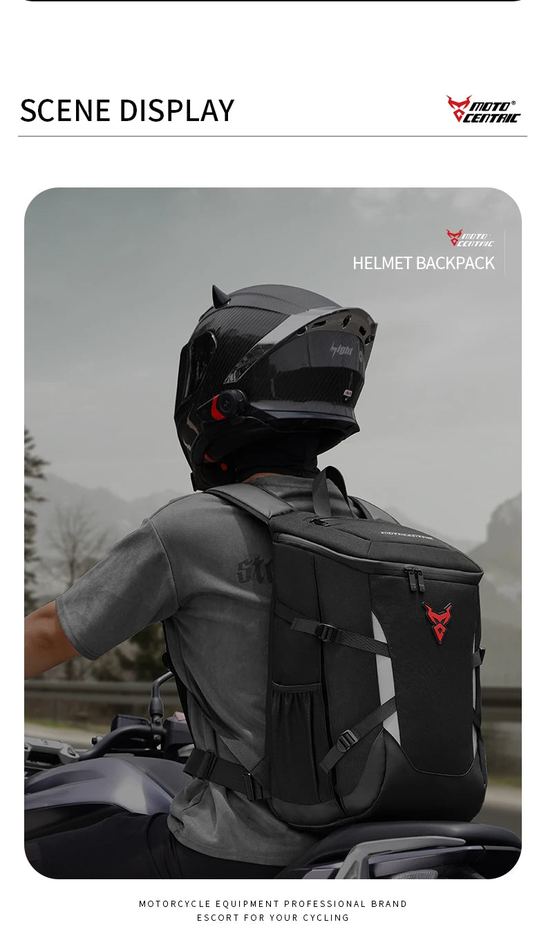 28L Motorcycle Backpack Waterproof Helmet Bag Travel Knapsack Touring luggage